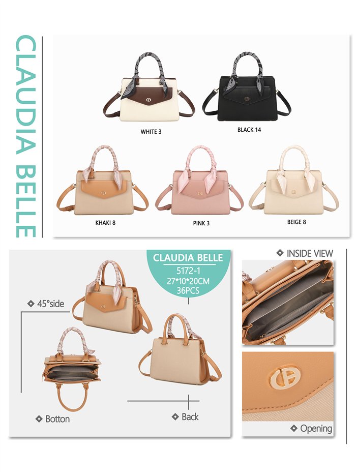 Bolso satchel con pañuelo