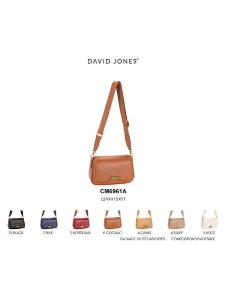 Bolso bandolera minimal con solapa