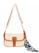 Bolso bandolera efecto rafia con pañuelo