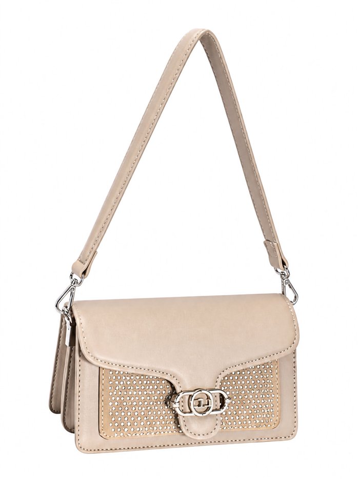 Bolso bandolera solapa con strass