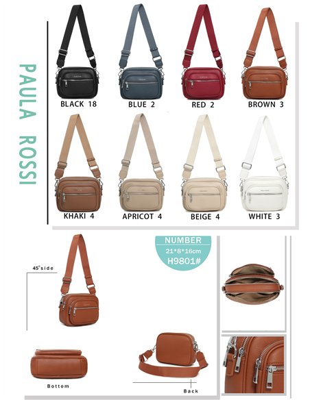 Bolso bandolera multi bolsillo