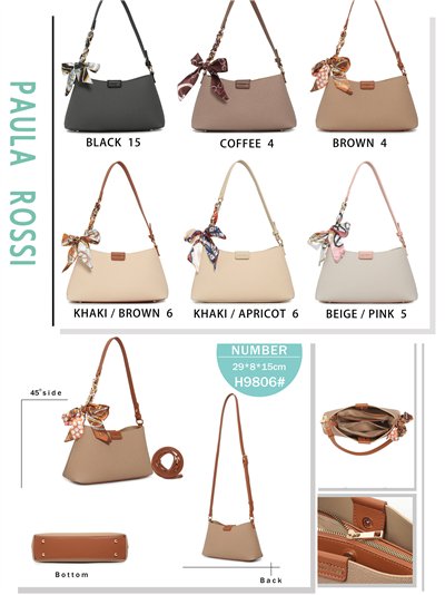 Borsa a baguette testurizzata con foulard 2