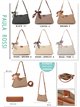 Borsa a baguette testurizzata con foulard