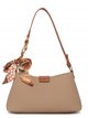 Borsa a baguette testurizzata con foulard