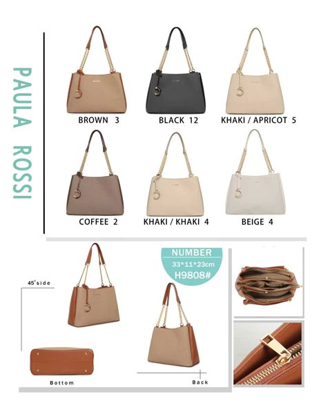 Borsa shopper con catena decorativa
