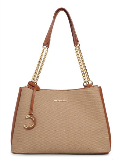 Bolso shopper con cadena decorativa