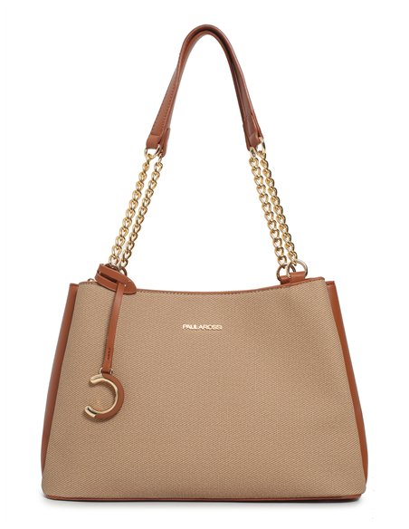 Borsa shopper con catena decorativa