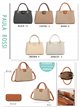 Bolso tote combinado compacto