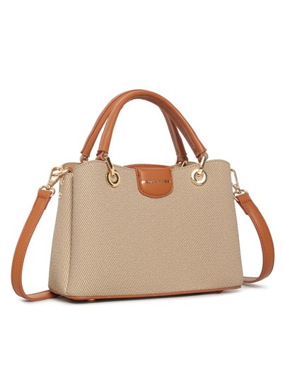 Bolso tote combinado compacto