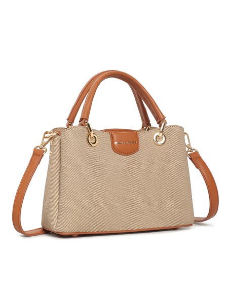 Bolso tote combinado compacto
