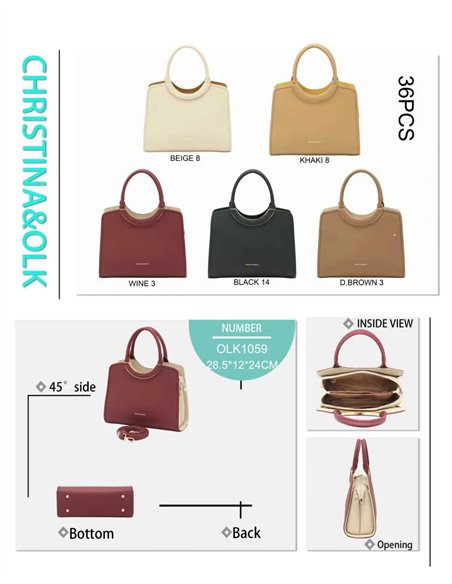 Bolso tote con asas redondas