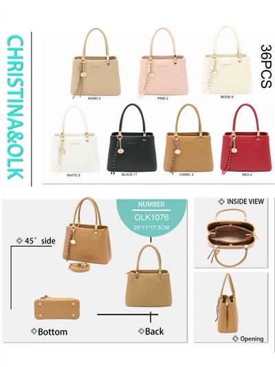Bolso shopper clásico con colgante 2