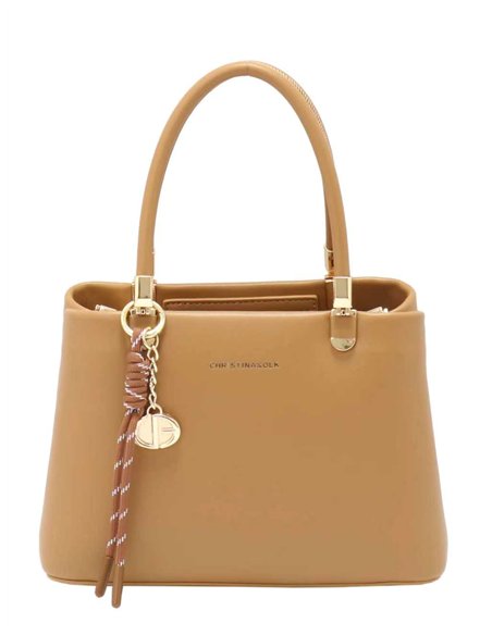 Bolso shopper clásico con colgante