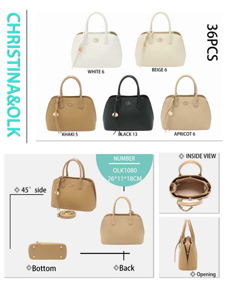 Bolso satchel con colgante