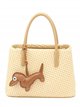 Bolso textura con charm perrito
