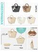 Bolso tote con asa circular y pañuelo