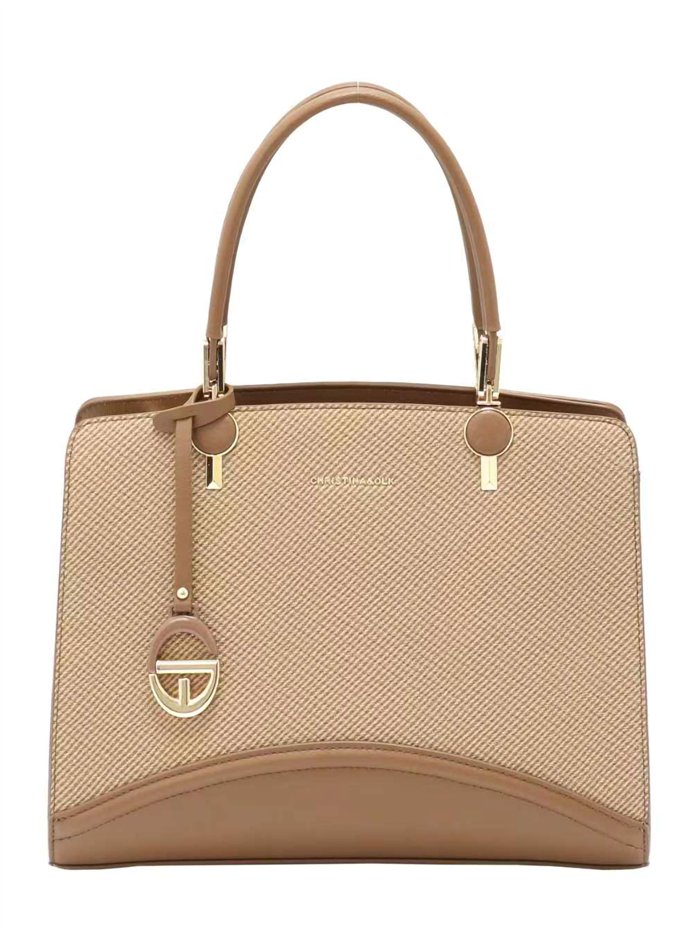 Bolso shopper elegante con colgante medallón