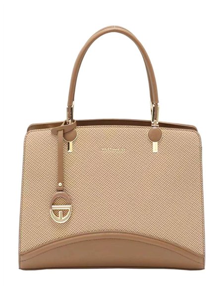 Bolso shopper elegante con colgante medallón