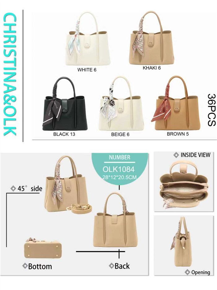 Bolso tote con pañuelo decorativo
