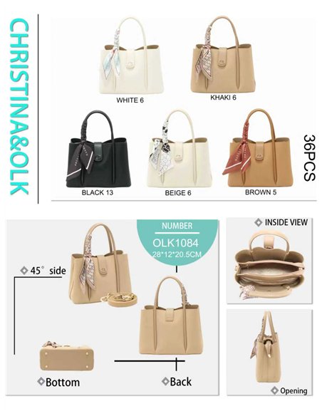 Bolso tote con pañuelo decorativo