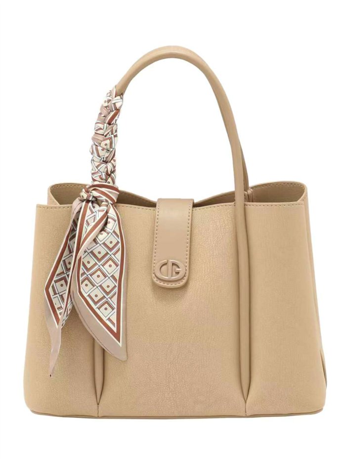 Bolso tote con pañuelo decorativo