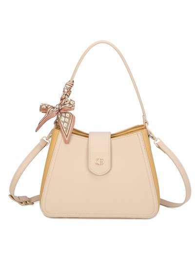 Bolso tote combinado con pañuelo