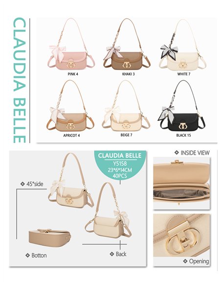 Mini-Schultertasche mit Schleife
