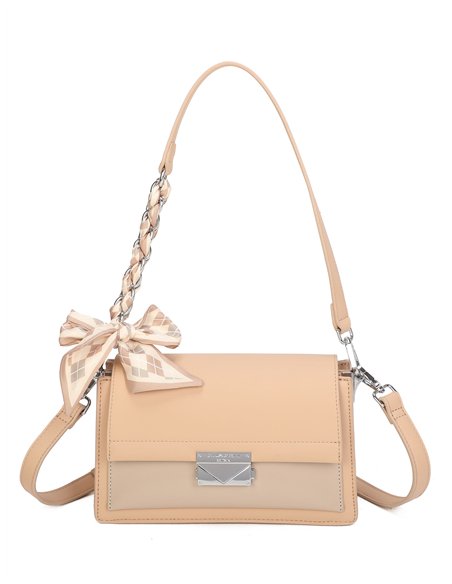 Bolso de hombro mini contraste con cadena
