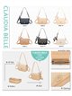 Bolso baguette textura con pañuelo