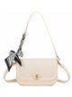 Bolso baguette textura con pañuelo
