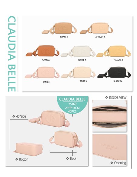 Bolso bandolera doble cremallera