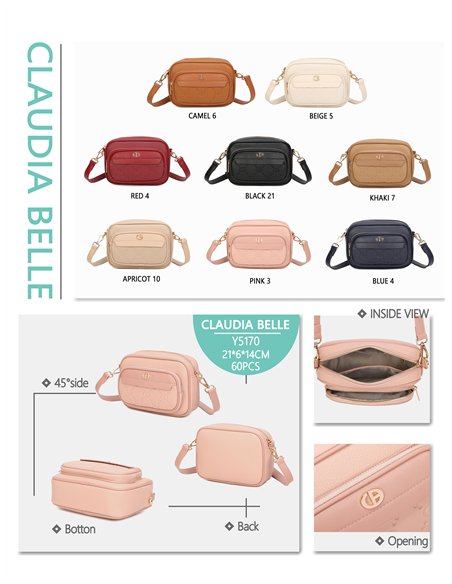 Bolso bandolera relieve monograma