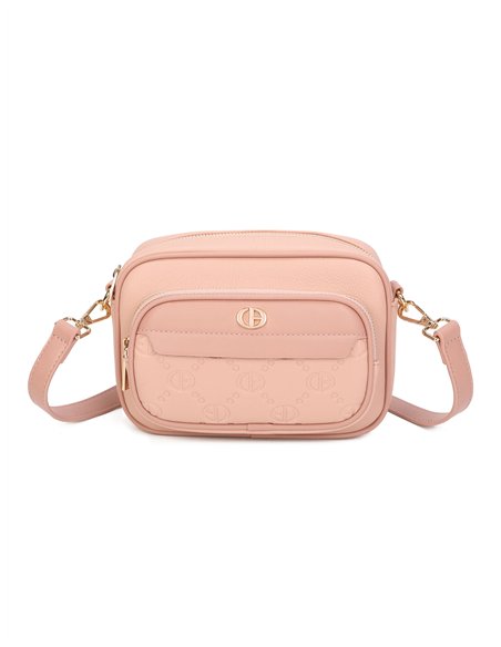 Bolso bandolera relieve monograma