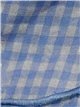 Blusa vichy sin mangas con cuello ondulado
