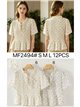 Blusa floreale arricciata con peplo