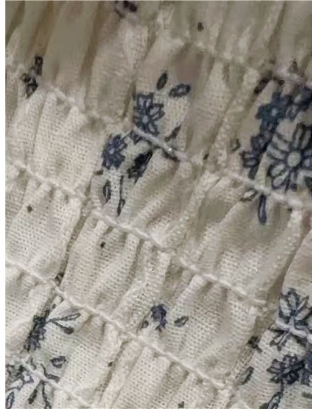 Blusa floreale arricciata con peplo