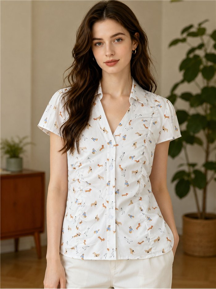Camisa estampada perritos