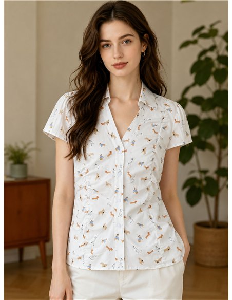 Camisa estampada perritos