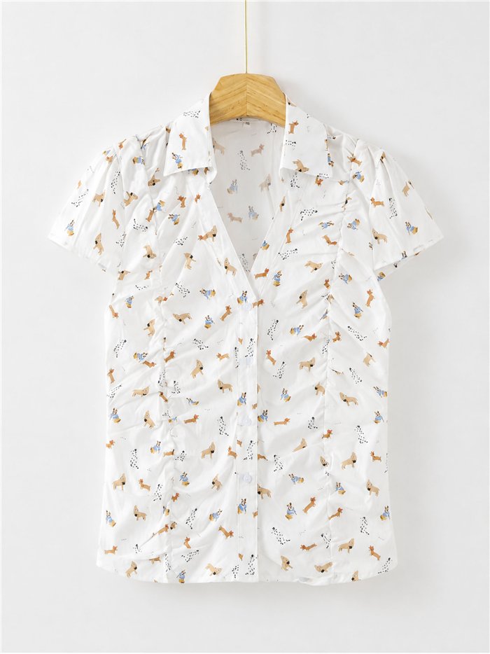 Camisa estampada perritos