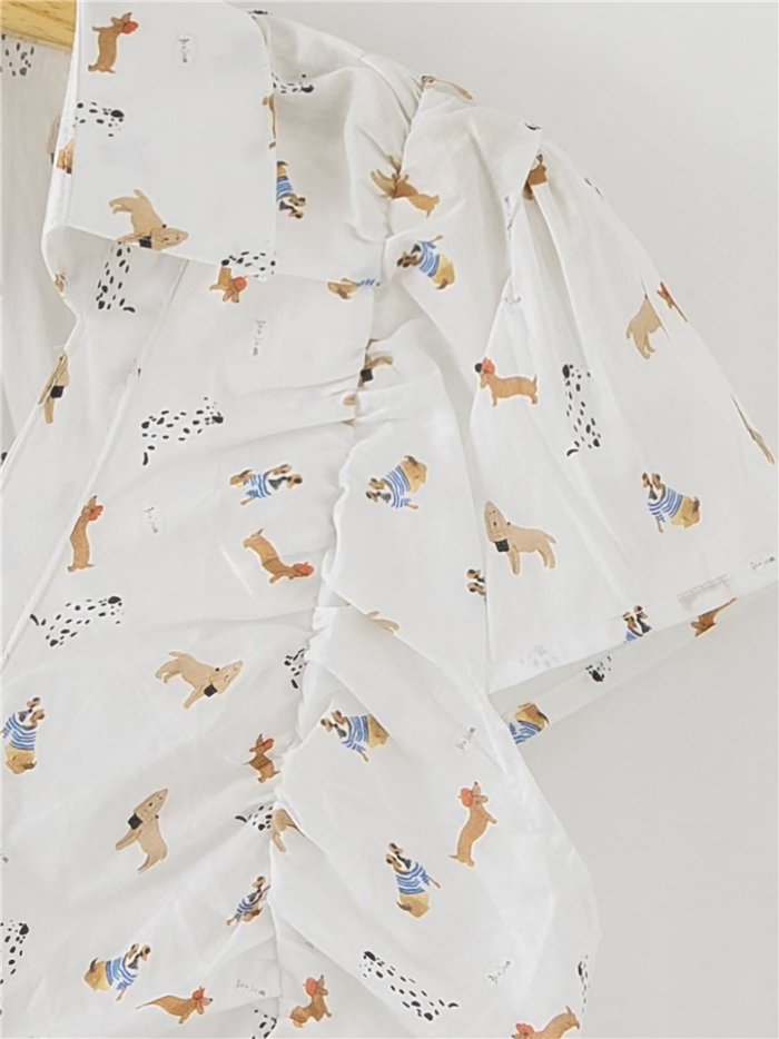 Camisa estampada perritos