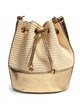 Bolso de fiesta bombonera de rafia con base polipiel metalizada