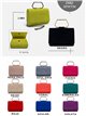 Cartera de fiesta efecto ante con asa geométrica