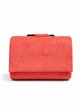 Cartera de fiesta efecto ante con asa geométrica