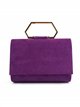 Cartera de fiesta efecto ante con asa geométrica