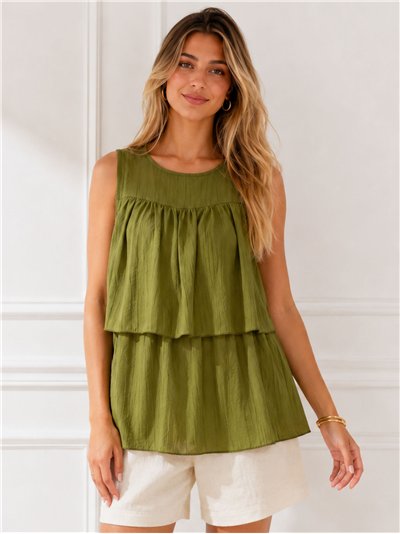 Blusa fluida doble capa