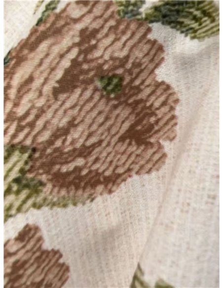 Pantaloni a gamba larga con stampa floreale e cintura
