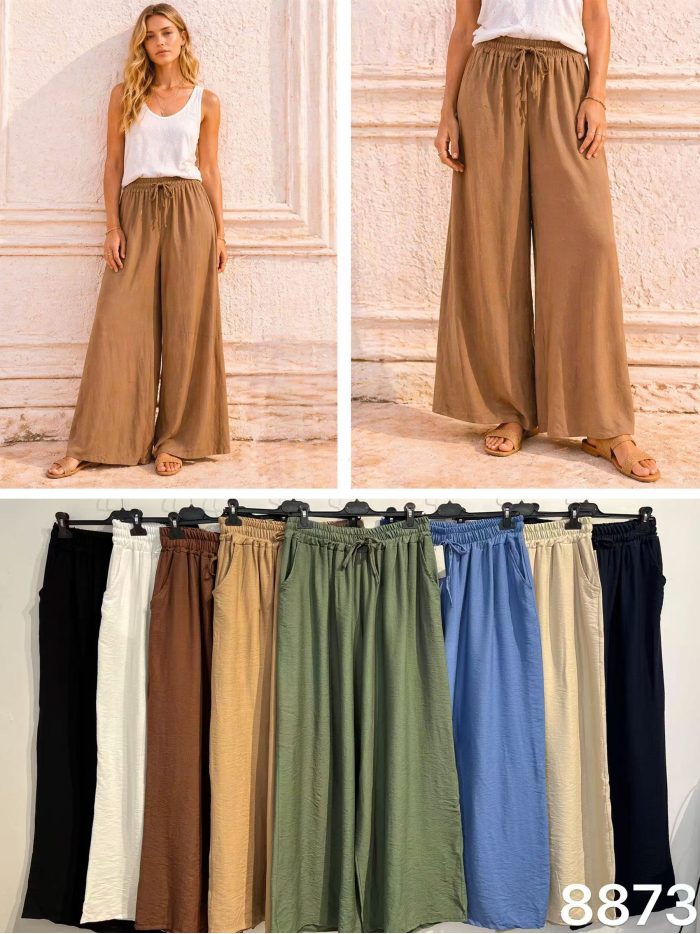 Pantaloni palazzo fluidi | ZD-8873 | B2B | Eshermosa