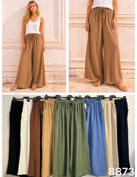 Pantaloni palazzo fluidi | ZD-8873 | B2B | Eshermosa