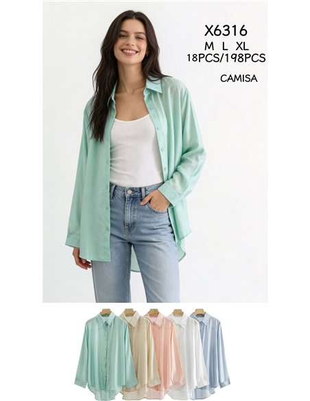 camicia ampia e fluida