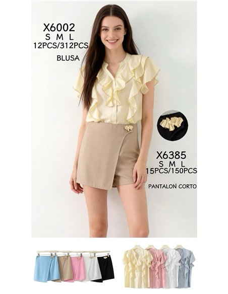 Short falda con adorno
